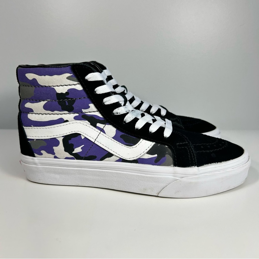 Vans Old Skool Sk8-Hi Purple Camo High Top Skate Shoes Sneaker Men 6 Women’s 7.5
